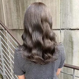 セミロング カラー ness ネスのヘアスタイル