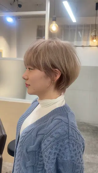 ショート カラー 表参道【髪質改善】 宮嶋勇太のヘアスタイル