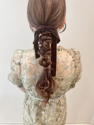 ロング ヘアアレンジ ノイシキ サキのヘアスタイル