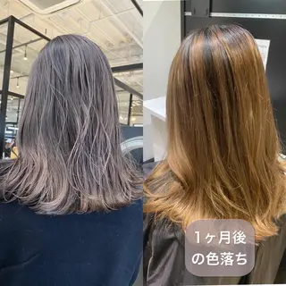セミロング カラー AVANCE京橋所属・ハイトーンヘア/ 島崎　タクミのヘアスタイル