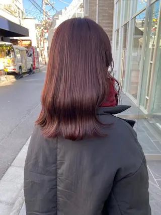 セミロング カラー 当日予約大歓迎💗 依田瑞希のヘアスタイル