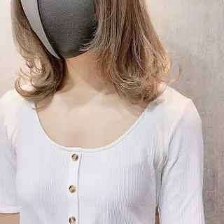 ミディアム カラー 暗髪/艶髪/Ono .のヘアスタイル