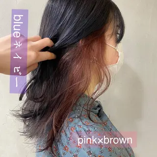 ミディアム カラー 舟橋 りんかのヘアスタイル