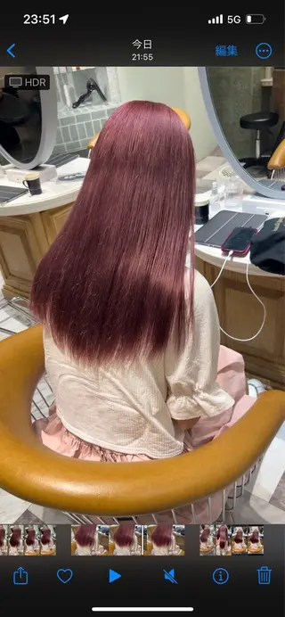 ロング 透明感カラー/カット 髪質改善/森栄範のヘアスタイル