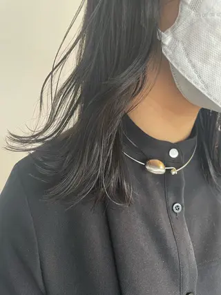 ミディアム カラー tablier所属・tablier 熊谷日菜子のヘアスタイル
