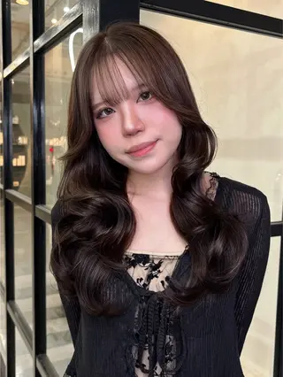 ロング カラー fudge所属・MaisonHALU 松浦光咲のヘアスタイル