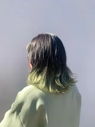 ミディアム カラー ヘアアレンジ 〽️magico/ ウルフDaiki〽️のヘアスタイル