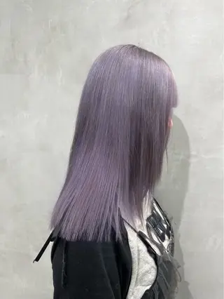 セミロング カラー 🌈ワンカラー✨ にいなのヘアスタイル
