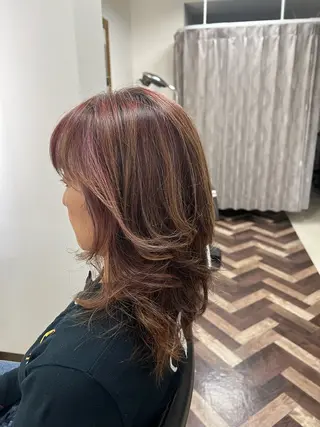 セミロング 髪質改善/マツパ 垢抜け透明カラー衣笠のヘアスタイル