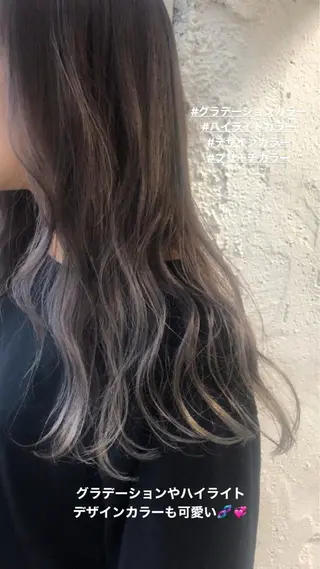 セミロング カラー せこぐち まいのヘアスタイル