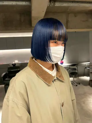 ミディアム カラー 宮川 日菜子のヘアスタイル