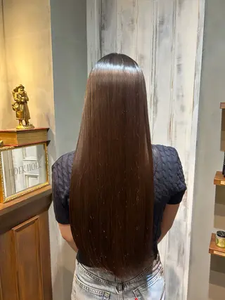 ロング mana♡透明感 カラー/縮毛矯正🫧のヘアスタイル