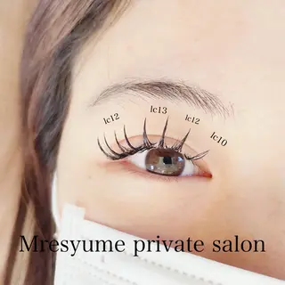 マツエク・マツパ Mresyume MAYUのマツエク・マツパデザイン