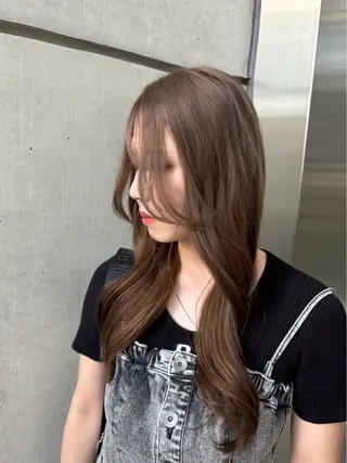 ロング カラー ブリーチカラーモデル ダブルカラー✨ななほのヘアスタイル