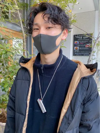 ショート パーマ メンズ 栄/矢場町 三井太朗のヘアスタイル