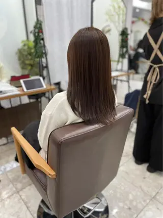 ロング カラー ハイライト&曲がる 縮毛矯正特化 玉置のヘアスタイル