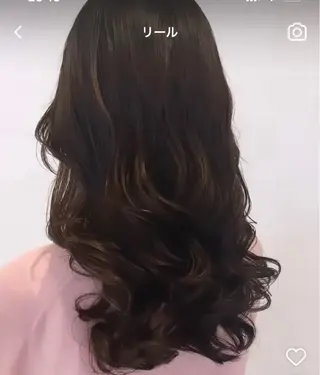 ロング パーマ 栄　コテ巻き風デジパ 網屋敬太のヘアスタイル