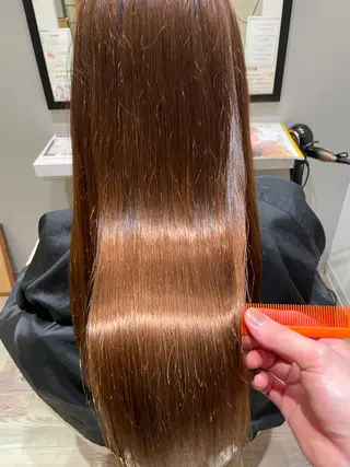 ロング パーマ k-twoたき✨艶感 カラー/美髪矯正のヘアスタイル