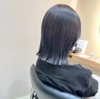 ミディアム 縮毛矯正/ ケアブリーチ/モカのヘアスタイル