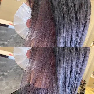 セミロング カラー AVANCE京橋所属・ハイトーンヘア/ 島崎　タクミのヘアスタイル