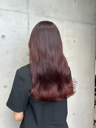 ロング カラー ヘアアレンジ 🍎艶モテカラー🍉 カリンのヘアスタイル
