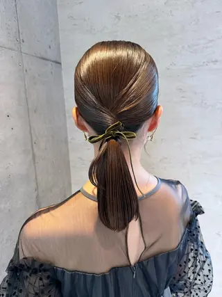 セミロング ヘアアレンジ 女性に人気♪ はやしほのかのヘアスタイル