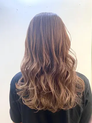 セミロング カラー 艶髪カラー&ウルフ フルカワ ヒロズミのヘアスタイル