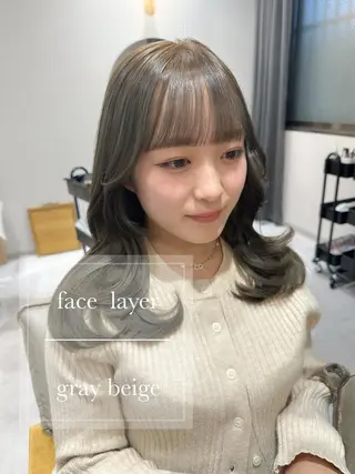 セミロング カラー ヘアアレンジ topstylist 芳賀みなみのヘアスタイル