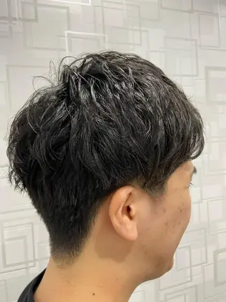 ショート メンズ カットパーマ✂️ 小坂田玲亜のヘアスタイル