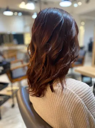 セミロング カラー ヨシダ フミノリのヘアスタイル