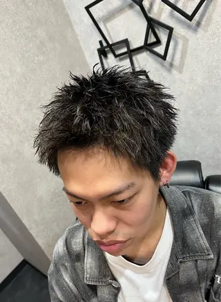 ミディアム パーマ CuMARi所属・予約の9割パーマ🌈 men's専門店のヘアスタイル