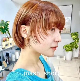 ショート カラー ナチュラル×色気パ ーマ 渋谷/マナミのヘアスタイル