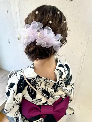ロング 田中 志織のヘアスタイル
