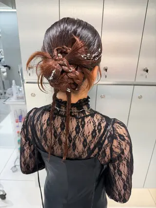 ヘアアレンジ ヘアセット🎀耳つぼ 👂💎MONAMIのヘアスタイル