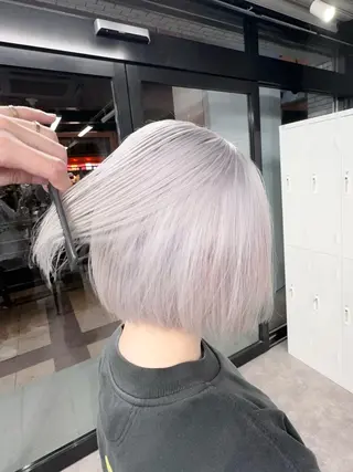 ミディアム ブリーチ指名🥇/ ボブ/HISAKIのヘアスタイル