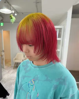 カラー メンズ ate.心斎橋 RYUKAのヘアスタイル