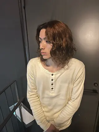 カラー パーマ メンズ 🌀toa/波巻き✨ /メンズパーマ／栄のヘアスタイル