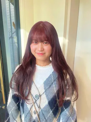 ミディアム カラー パーマ 森山 陽菜のヘアスタイル