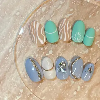 ショート カラー ネイル ネイルサロン リリーブランシュ所属・森 瑞紀のネイルデザイン