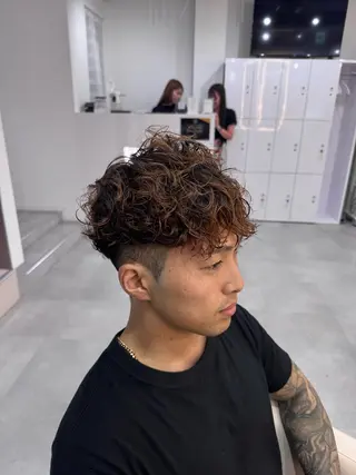 パーマ メンズ R/🤎 パーマ＆ブリーチ🔥のヘアスタイル