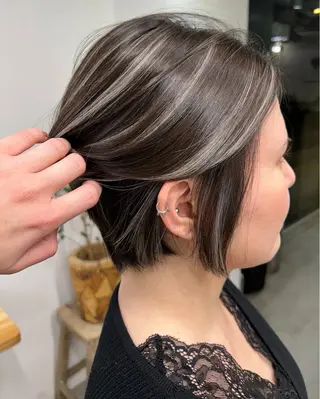 ショート カラー 🫐寒色系カラー 🫐ヤマナカリリカのヘアスタイル