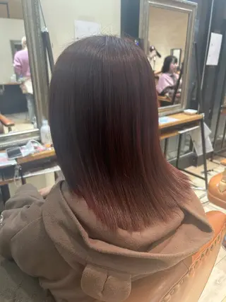 ミディアム カラー 松尾 遥花のヘアスタイル