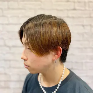 ミディアム カラー パーマ ヘアアレンジ メンズ メンズカット/パーマ 山崎航平💈のヘアスタイル