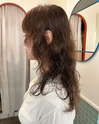 ロング カラー パーマ ボブ/レイヤー/ケア パーマ/リュウタのヘアスタイル