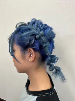 セミロング カラー ヘアアレンジ osayaabei店所属・藤澤 夏実のヘアスタイル