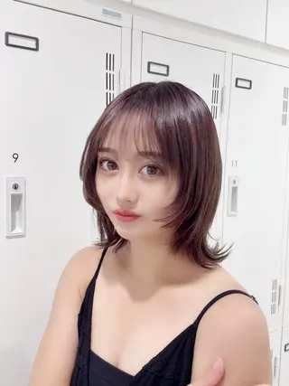 ミディアム 🎀藤沢 Brown ららのヘアスタイル