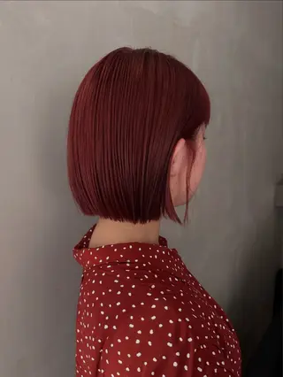 ミディアム カラー yuki・ ショートパーマのヘアスタイル