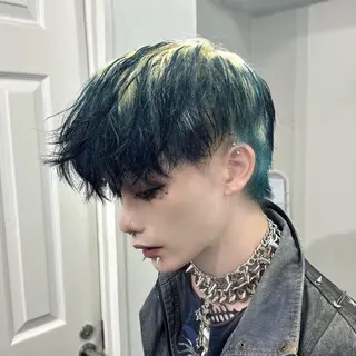 ショート カラー ハイトーン/ウルフ /エクステ/ましろのヘアスタイル