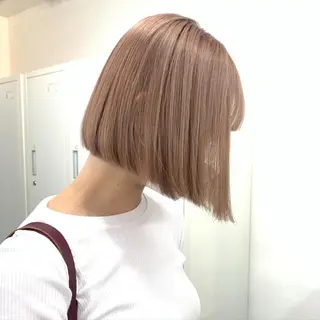 ショート カラー ヘアアレンジ ハイトーン/美髪矯正 🍃大江拓実のヘアスタイル