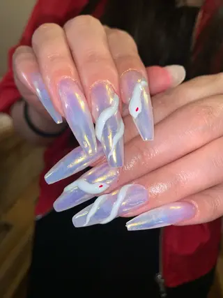 ネイル NES NAIL所属・さゆり￤推しキャラ ￤ロングネイル🩷のネイルデザイン